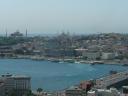 uitzicht vanaf de Galatatoren - Gouden Hoorn, Hagia Sophia en Blauwe Moskee