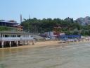 Het badplaatsje Kilyos vanaf de pier