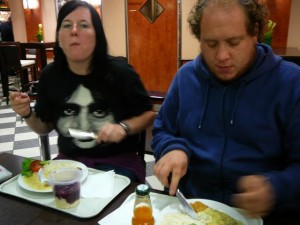 646 Ethell and Billy having dinner in Hannover
