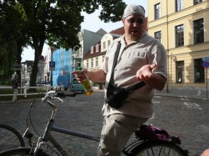 508 meeting doot on a bike in Bad Doberan