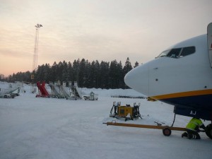 007 arrival at Oslo Torp airport