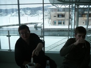 094 ModifiedDog & Luuk having tea in the Kulturhus
