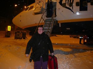 007 arriving at Skavsta airport